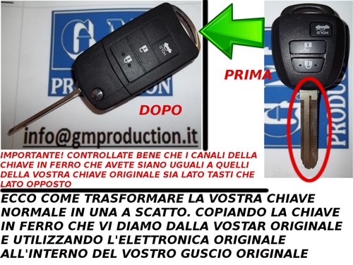 Chiave cover guscio scatto - chiave,