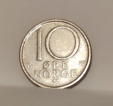 Moneta Norvegia Norge øre 10