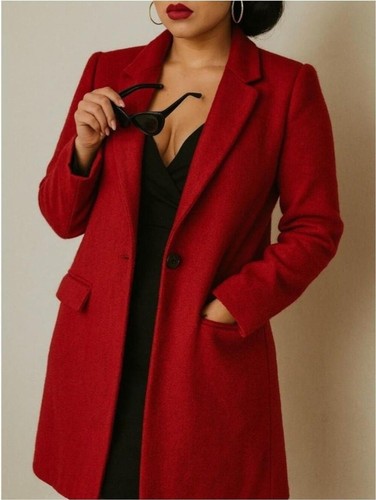 Cappotto lungo rosso zara - lungo,