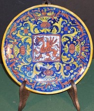 PIATTO IN CERAMICA DI GUALDO TADINO-LUSTRO  DIPINTO A MANO - COLLEZIONE