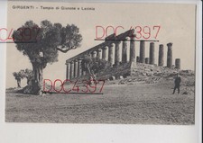 GIRGENTI AGRIGENTO TEMPIO GIUNONE RETRO PUBBLICITA HOTEL AGRAGAS $ FPNV BELLA