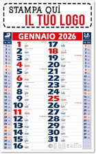 Calendario 2026 Olandese Da Muro PERSONALIZZABILE - Fogli a Strappo Con Griglia 