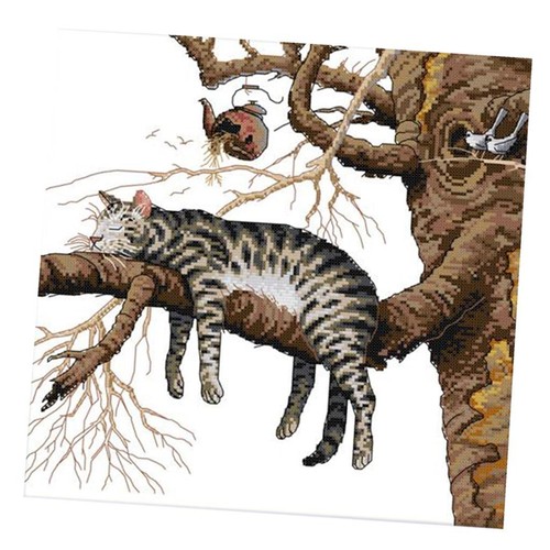 Gatti punto croce timbrato - gatti,