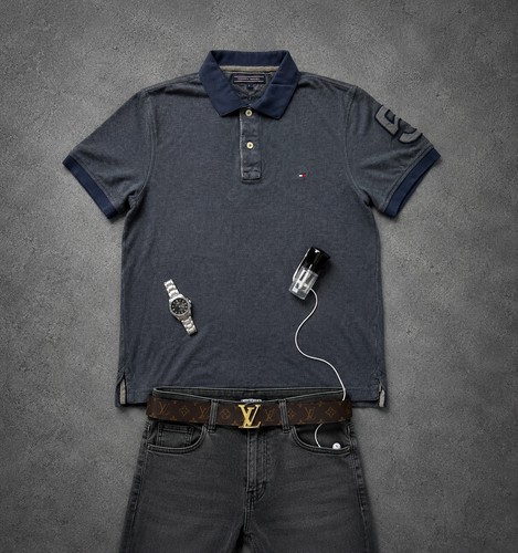 Polo uomo tommy hilfiger blu - hilfiger,