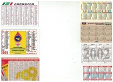 Piccolo lotto 10 calendarietti plastificati vari anni