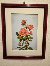 QUADRO CON  ROSE  DIPINTO A