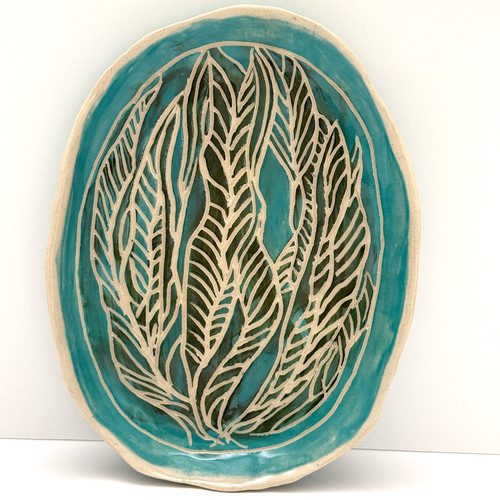 Piatto intagliato ceramica - piatto,