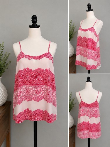 Cami top blu rosa pioggia