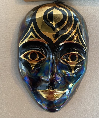 Maschera ceramica maiolica