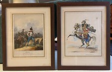 Coppia antica litografia 1840 - antica,
