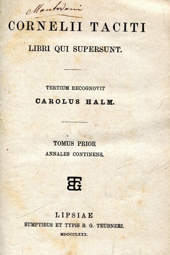 Cornelii taciti libri - taciti,