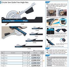 Guida sega circolare Shinwa Neo angolo libero 2 righello regolabile...