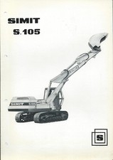 Brochure SIMIT S.105 Escavatore cingolato anni 70 -  Macchine da Cantiere 
