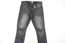 LAZER FADED GRAY RIPPED CUT