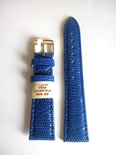 1 CINTURINO PELLE DI VERA LUCERTOLA IGUANA NUOVO DA 18 mm. COLORE BLU MEDIO