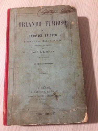 Libro orlando furioso - libro, di