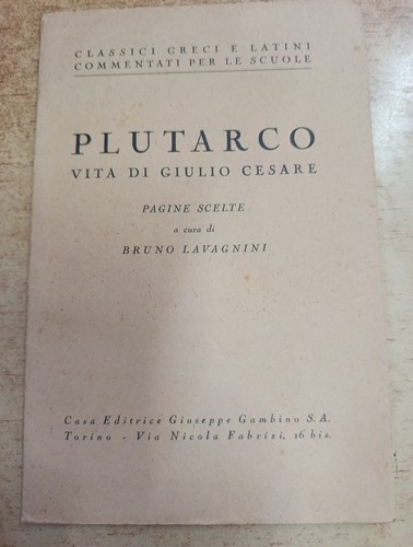 Plutarco vita giulio cesare - vita,