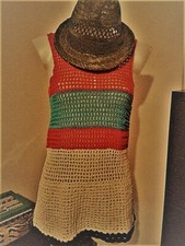 Vestito uncinetto in cotone tanktop handmade - Mod. BEBE