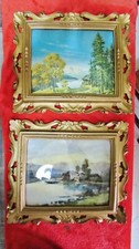 DUE QUADRI IN CORNICE DI GESSO