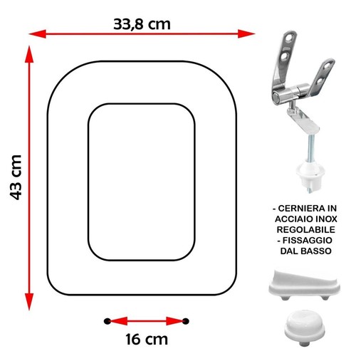 Sedile copriwater compatibile - copriwater,