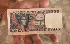 50000 LIRE ITALIA 1980 VOLTO DI DONNA FIOR DI STAMPA CARTA CROCCANTE