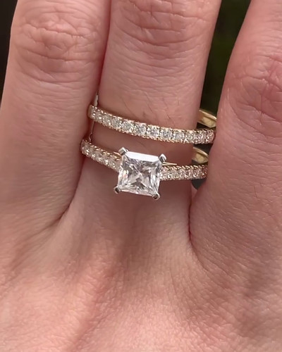 New 35ct white - 1.35ct, princess