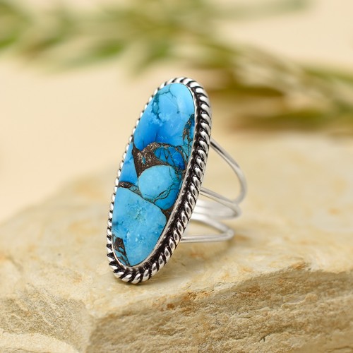 Anello turchese rame - , blu