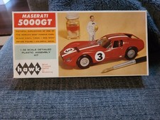 Modellino Hawk Maserati 5000GT vintage anni 60 kit 1/32 non costruito #646
