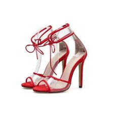 sandali stiletto 11 cm rosso