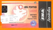 C0698 - Vecchio BIGLIETTO PARTITA CALCIO - ROMA VS LAZIO