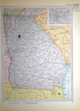 MAPPA GEORGIA Stati Uniti