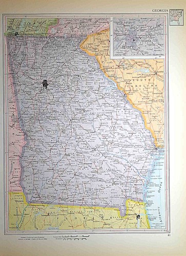 Mappa georgia stati - mappa,