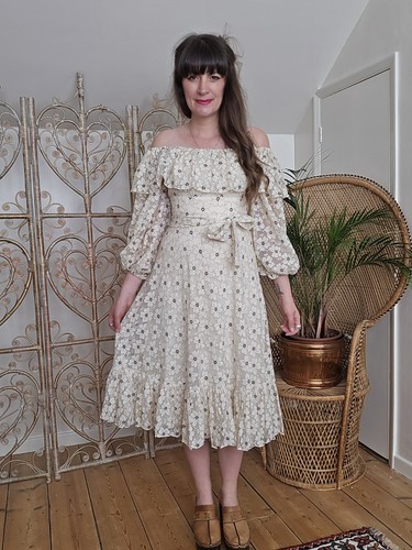 Abito midi vintage floreale