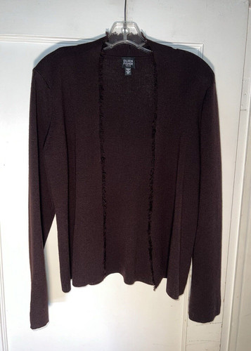 Maglione cardigan lana marrone