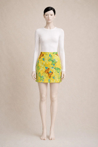 Kenzo jupe mini coton jaune - mini,