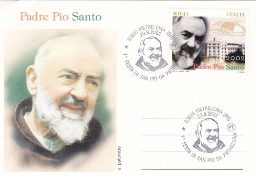 Cartolina padre pio santo - cartolina,
