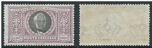 1923 regno manzoni lire - 5, *