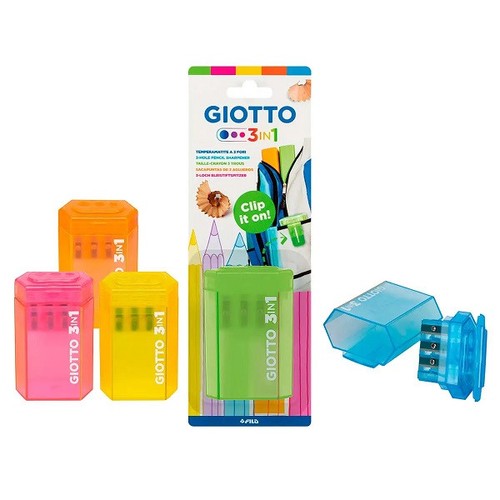 Giotto temperamatite 3in1 con - temperamatite,