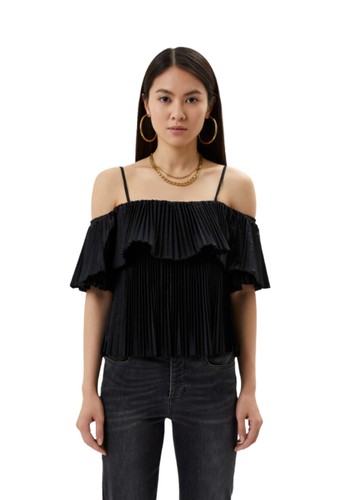 Liu black top plissé - -,
