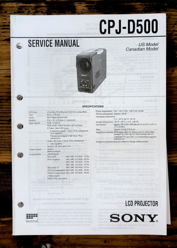 Sony cpj d500 proiettore - sony,