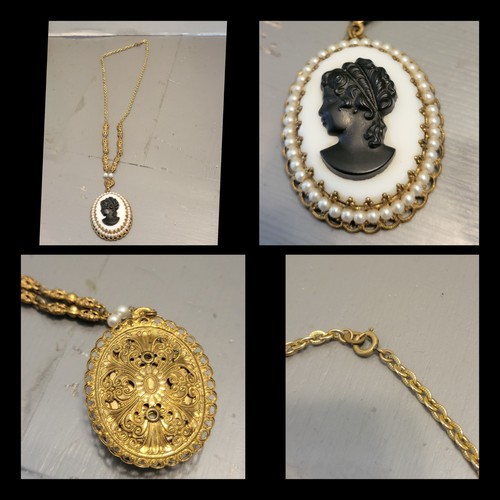 Collana vintage cameo germania - collana,