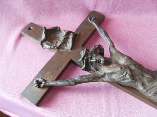 Scultura bronzo cristo - scultura,