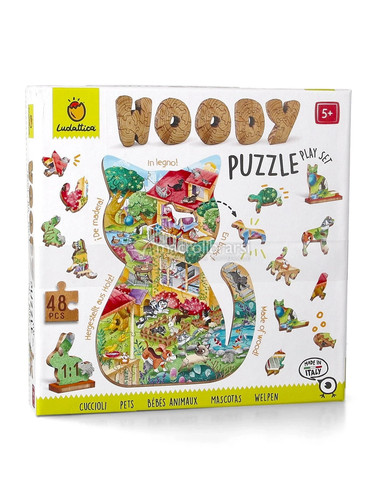 Puzzle legno per bambino - in, a