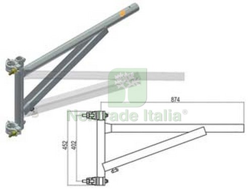 1pz braccio palo per - a,