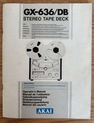 636 stereo tape deck - gx-636/db,