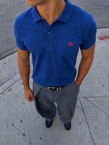 Burberry polo blu taglia - burberry, |