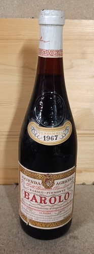 Bottiglia vino barolo 1967 - vino,