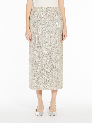 Gonna tulle ricamato - in,
