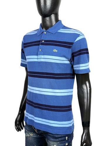 Lacoste polo uomo blu righe - lacoste,
