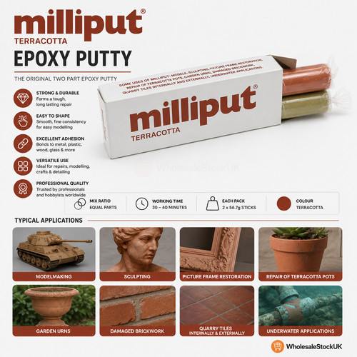Milliput terracotta epossidica - milliput,